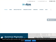 Tablet Screenshot of in-diem.com